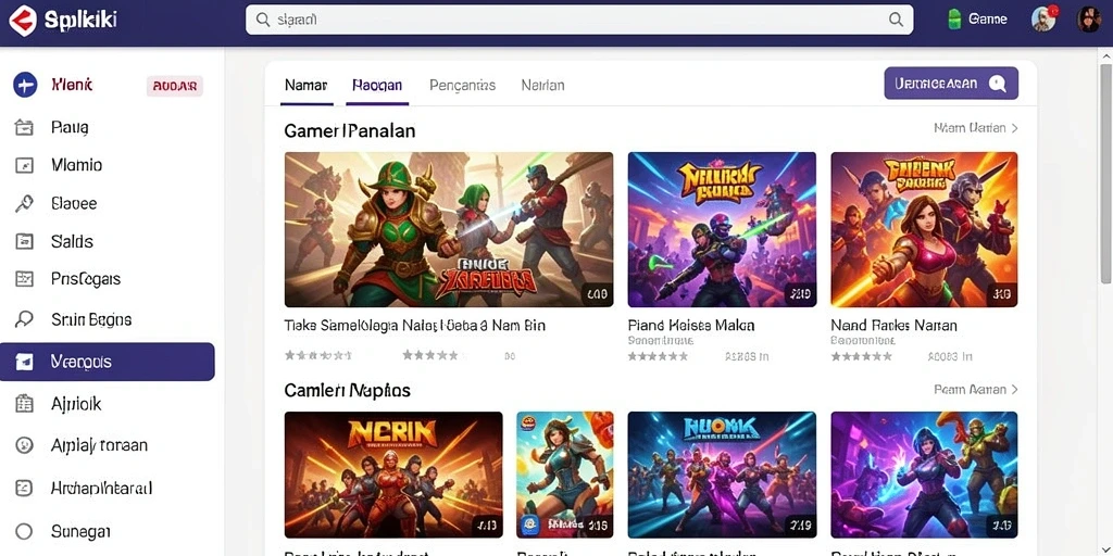 Tampilan karakter ninja dalam aksi pertempuran.